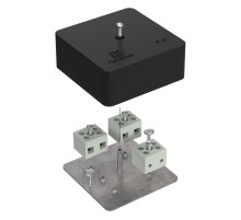 Коробка огнестойкая для кабель-канала 40-0450-FR6.0-6 Е15-Е120 RAL9005 75х75х30 (87 шт/кор) черная  40-0450-9005-FR6.0-6  Промрукав