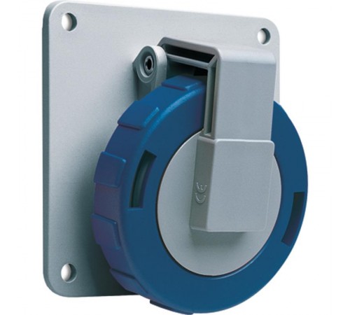 Розетка панельная с угловым фланцем 216RAU6W, 16A, 2P+E, IP67, 6ч  2CMA166996R1000  ABB