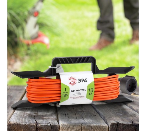 Удлинитель силовой ЭРА UFx-1-2x0.75-10m-IP44 на рамке б/з 1 гн 10м ПВС 2x0.75  Б0046820  ЭРА