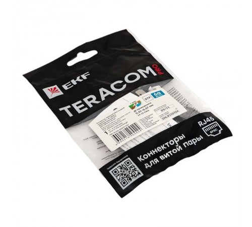Коннектор TERACOM PRO полевой заделки RJ-45 (8P8C) экранированный STP для кабеля Cat.6A  TRP-PLUG-6ASTP-FST  EKF