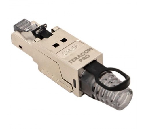 Коннектор TERACOM PRO полевой заделки RJ-45 (8P8C) экранированный STP для кабеля Cat.6A  TRP-PLUG-6ASTP-FST  EKF