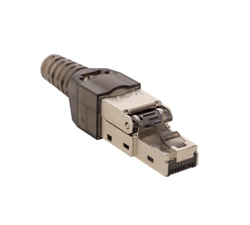 Коннектор TERACOM PRO полевой заделки RJ-45 (8P8C) экранированный STP для кабеля Cat.6A  TRP-PLUG-6ASTP-FST  EKF