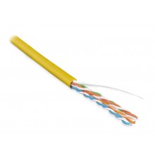 UUTP4-C5E-S24-IN-LSZH-YL-100 (100 м) Кабель витая пара, неэкран. U/UTP, категория 5e, 4 пары (24 AWG), одножил. (solid), LSZH  273514  Hyperline