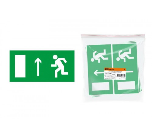 Знак "Направление к эвакуационному выходу прямо" 200х100мм   SQ0817-0051  TDM