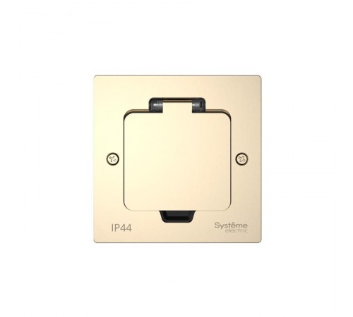 MultiDesk Лючок с розеткой 2К+З, 16А/250В, IP44 с монтажной коробкой для стены, фальшпола, стола Никель, тип MDK21  MDK21102NA  SE