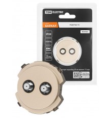 Розетка TV/SAT проходная шампань, "Байкал"   SQ1819-0521  TDM