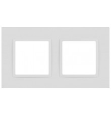 Рамка для розеток и выключателей Elegance 14-5012-01М Classic, на 2 поста, белый матовый  Б0065824  ЭРА
