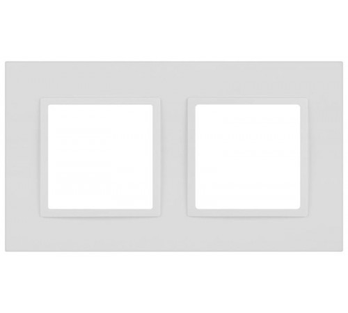 Рамка для розеток и выключателей Elegance 14-5012-01М Classic, на 2 поста, белый матовый  Б0065824  ЭРА