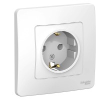 Blanca Белый С/У Розетка с заземлением без шторок, 16А, 250В  BLNRS001011  SE