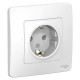 Blanca Белый С/У Розетка с заземлением без шторок, 16А, 250В  BLNRS001011  SE