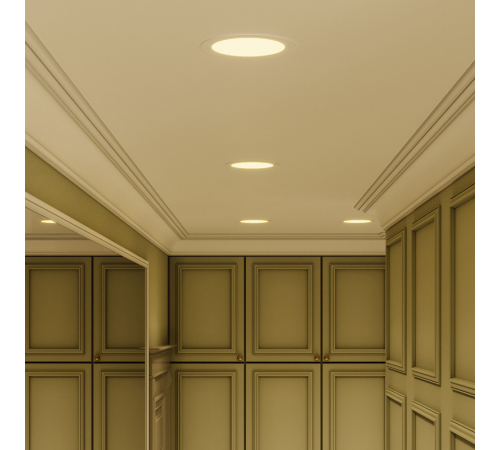 Светильник светодиодный встраиваемый ультратонкий круглый IP20 15W 2700K  939111115  Gauss