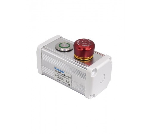 BXM47-A2/22-65У1 (1 зелёная цилиндрическая кнопка (1C1NO1NC) + 1 красная грибовидная кнопка с фиксацией (1C1NO1NC)), пост управления  (ЭТ)   ET024781