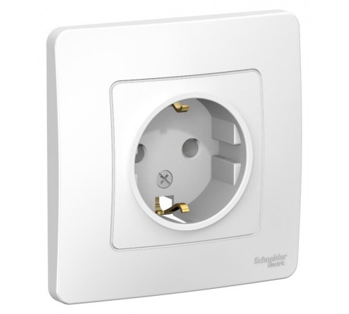 Blanca Белый С/У Розетка с заземлением без шторок, 16А, 250В  BLNRS001011  SE