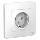 Blanca Белый С/У Розетка с заземлением без шторок, 16А, 250В  BLNRS001011  SE