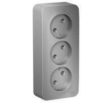 Blanca Алюминий О/У с изолирующей пластиной Розетка 3-ая без заземления без шторок 16А, 250В  BLNRA000313  SE