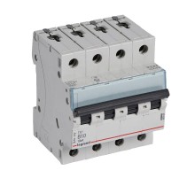 Автоматический выключатель TX 6000 - 10 кА - тип характеристики B - 4П - 400 В~ - 10 А - 4 модуля  403900  Legrand