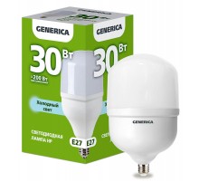 Лампа светодиодная HP 30Вт 230В 6500К E27   LL-HP-30-230-65-E27-G  GENERICA