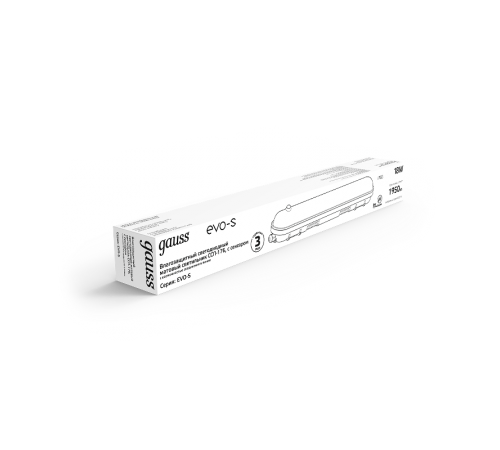 Светильник светодиодный промышленный линейный ССП-176 EVO-S IP65 600*76*66 18W 1950lm 4000K мат с ДД и соед.в линию 1/12  864424218-S  Gauss