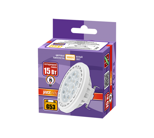 Лампа светодиодная PLED-AR111 15w 3000K 1200Lm G53 185-265V  .5017931  Jazzway