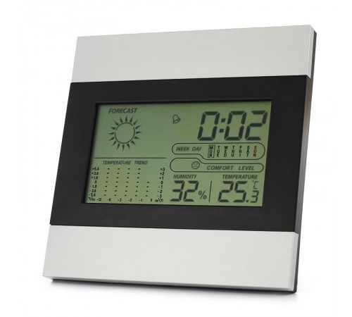 Метеостанция комнатная с алюминиевой рамкой  70-0501-4  Rexant