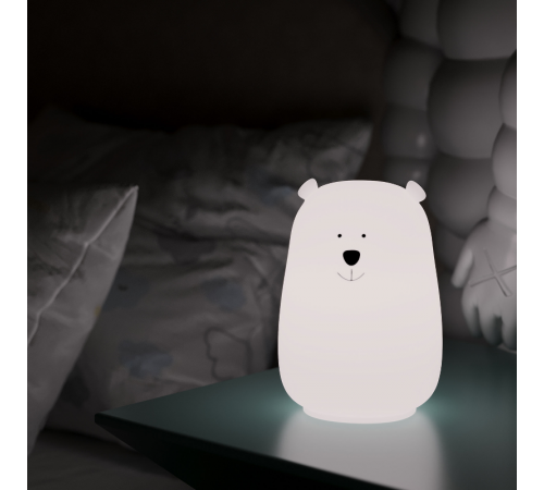 Настольный светодиодный детский ночник NN302 2W RGB, Li-ion, USB кабель , медведь 1/10/40  NN302  Gauss