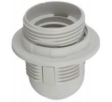 Патрон Е27 с кольцом, пластик, белый (x50)  Б0043748  ЭРА