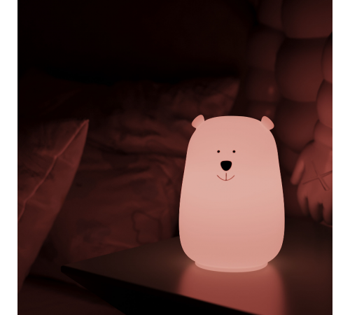 Настольный светодиодный детский ночник NN302 2W RGB, Li-ion, USB кабель , медведь 1/10/40  NN302  Gauss