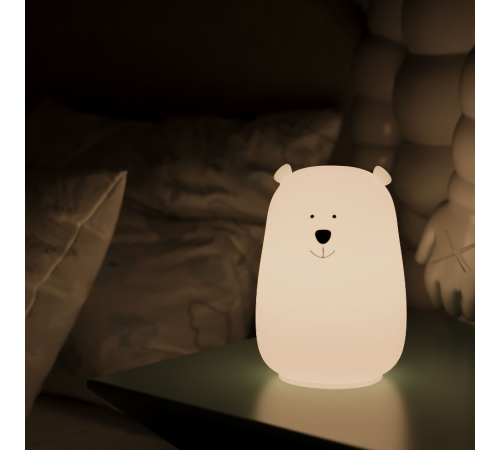 Настольный светодиодный детский ночник NN302 2W RGB, Li-ion, USB кабель , медведь 1/10/40  NN302  Gauss