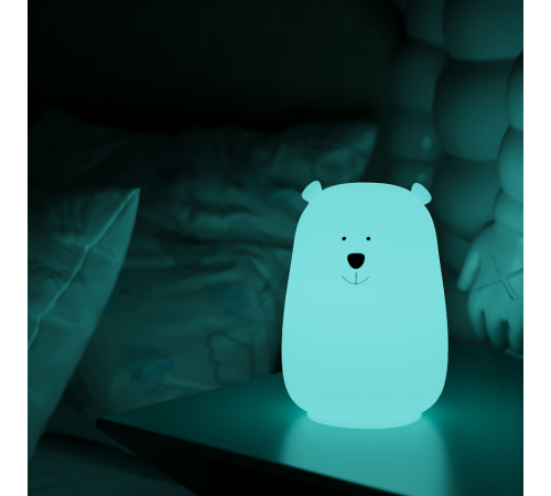 Настольный светодиодный детский ночник NN302 2W RGB, Li-ion, USB кабель , медведь 1/10/40  NN302  Gauss