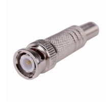Разъем высокочастотный на кабель, штекер BNC под винт с пружиной, металл, (1шт.) (пакет)  05-3073-4-7  PROconnect