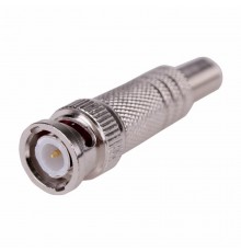 Разъем высокочастотный на кабель, штекер BNC под винт с пружиной, металл, (1шт.) (пакет)  05-3073-4-7  PROconnect