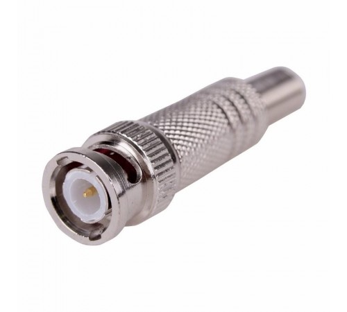 Разъем высокочастотный на кабель, штекер BNC под винт с пружиной, металл, (1шт.) (пакет)  05-3073-4-7  PROconnect