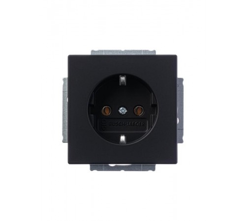 Розетка SCHUKO 16А 250В, серия solo/future, цвет чёрный бархат  2011-0-6211   2CKA002011A6211  ABB