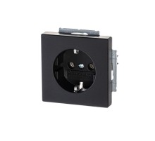 Розетка SCHUKO 16А 250В, серия solo/future, цвет чёрный бархат  2011-0-6211   2CKA002011A6211  ABB