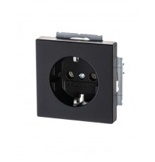 Розетка SCHUKO 16А 250В, серия solo/future, цвет чёрный бархат  2011-0-6211   2CKA002011A6211  ABB