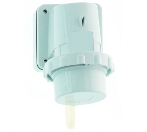 Вилка настенная 32A 5p 400V 6h IP67 Quick-Connect с крышкой фланец 75 x 90 I 24419-Bals I Bals