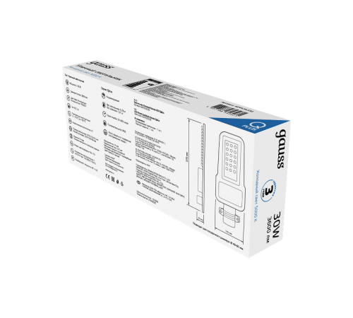 Светильник светодиодный консольный уличный Qplus 30W 3600lm 5000K 120-260V IP65 370*145*45мм черный КСС "Ш" LED 1/6  629535330  Gauss