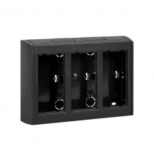 Simon Connect Блок настенный на 3 S-модуля Сима Про, поверхностный монтаж, графит  SBC300-14  Simon