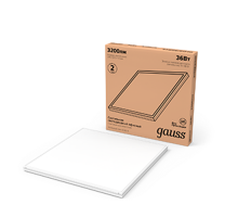 Светильник светодиодный офисный 36W 3150lm 6500K IP20 595*595*19мм матовый LED 1/4  842123340  Gauss