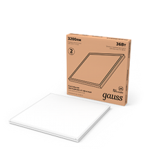 Светильник светодиодный офисный 36W 3150lm 6500K IP20 595*595*19мм матовый LED 1/4  842123340  Gauss