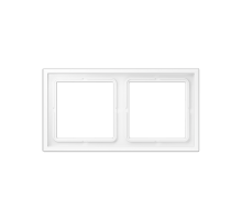 Рамка 2 поста; термопласт; белый матовый  LSZ982BFWWM  Jung
