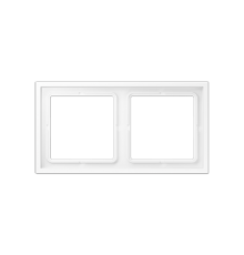 Рамка 2 поста; термопласт; белый матовый  LSZ982BFWWM  Jung