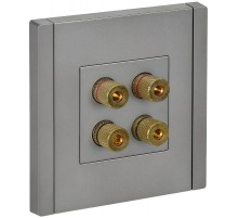 FORTE&PIANO Аудиорозетка 4-местная FP539 сталь  FP-S40-K46  IEK