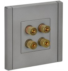 FORTE&PIANO Аудиорозетка 4-местная FP539 сталь  FP-S40-K46  IEK