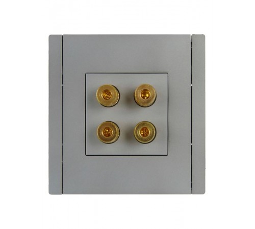 FORTE&PIANO Аудиорозетка 4-местная FP539 сталь  FP-S40-K46  IEK