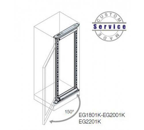 Рама 19 дюймов поворотная, 45HE 2200x600мм  EG2201K  ABB