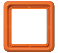 Рамка для вертикальной и горизонтальной установки ударопрочная, однократная; оранжевая  CD581WUO  Jung