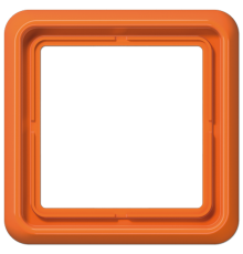 Рамка для вертикальной и горизонтальной установки ударопрочная, однократная; оранжевая  CD581WUO  Jung