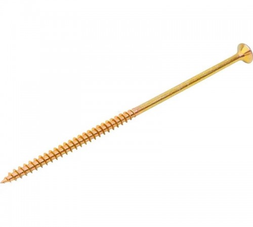 Саморез универсальный острый с потайной головкой 6х80 желтый (10шт/уп)  PR08.8470  Промрукав