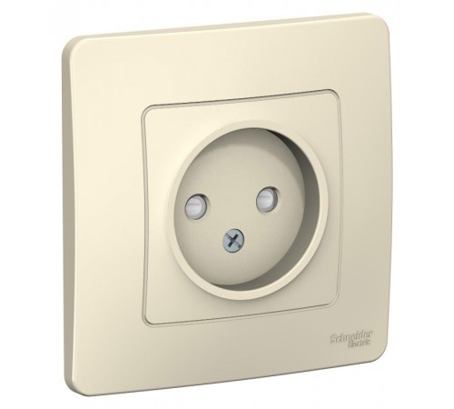 Blanca Молочный С/У Розетка без заземления со шторками, 16А, 250В  BLNRS000112  SE